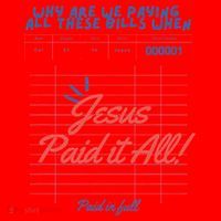 Jesus Paid It All Guest Check Receipt Christian Santa Hat thumb 1