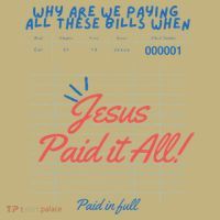 Jesus Paid It All Guest Check Receipt Christian Mousepad thumb 1
