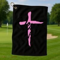 Jesus Paid It All Christian Pay Bills Funny God Shopping Golf Towel thumb 1