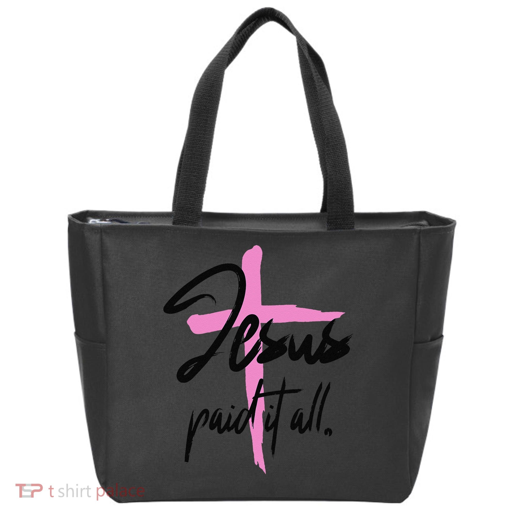 Jesus Paid It All Christian Pay Bills Funny God Shopping Tote Bag