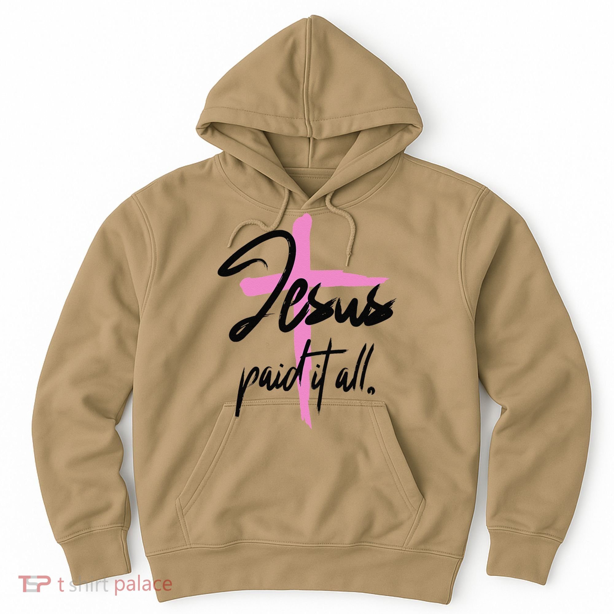 Jesus Paid It All Christian Pay Bills Funny God Shopping Hoodie