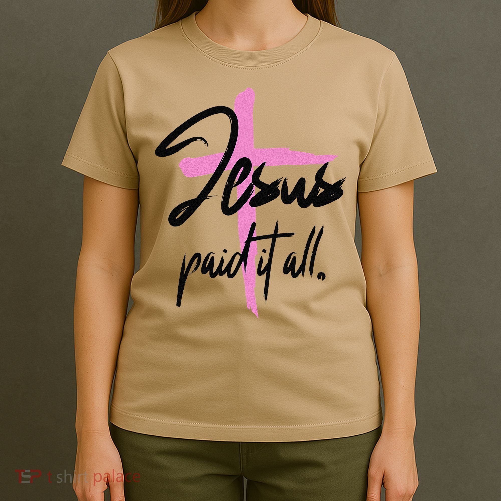 Jesus Paid It All Christian Pay Bills Funny God Shopping T-Shirt