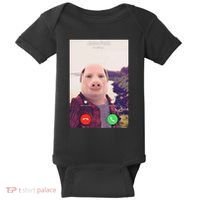 John Pork Is Calling Baby Bodysuit thumb 0
