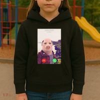 John Pork Is Calling Kids Hoodie thumb 3