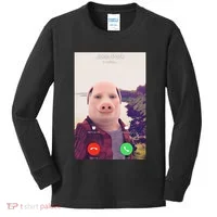John Pork Is Calling Kids Long Sleeve Shirt thumb 0