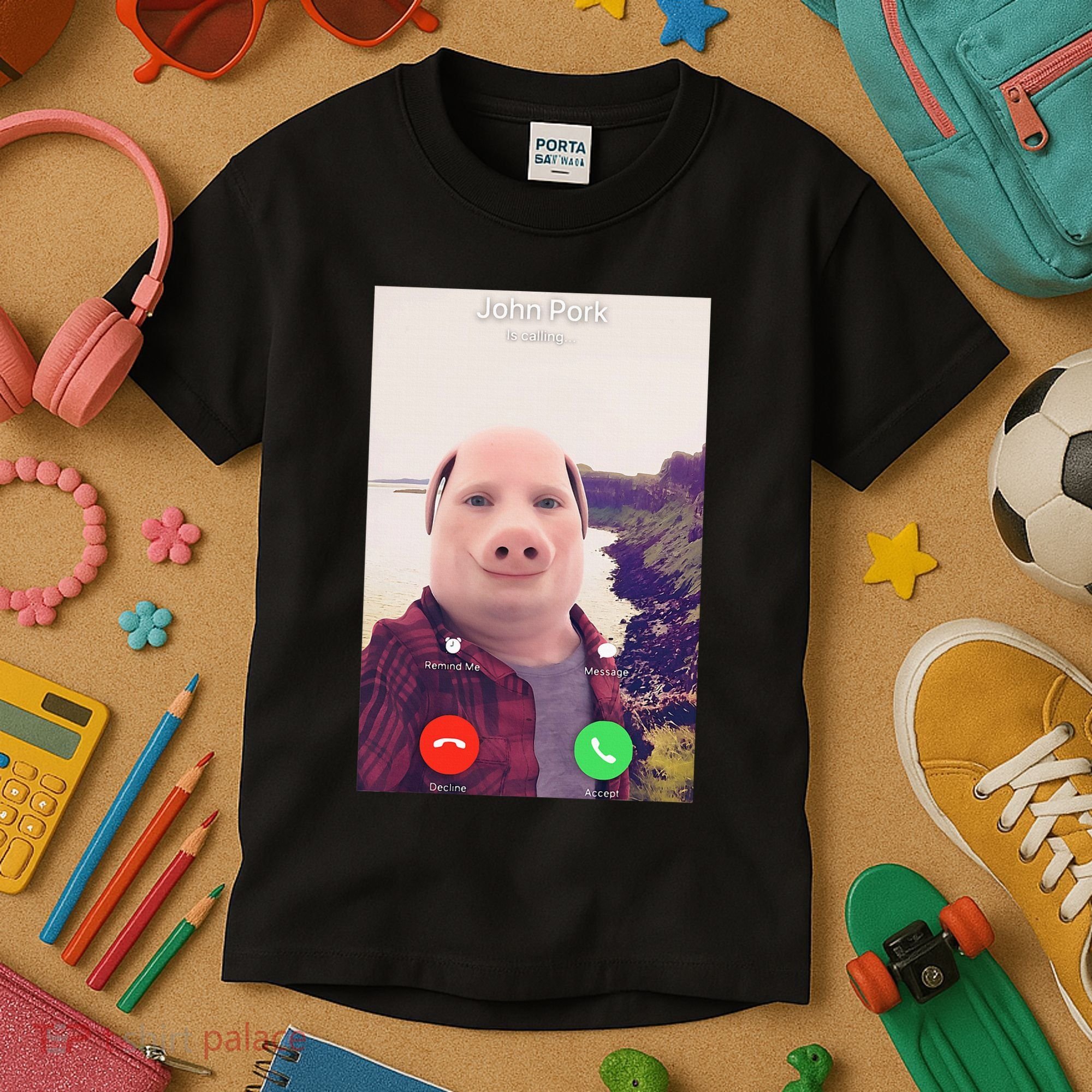 John Pork Is Calling Kids T-Shirt