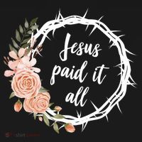 Jesus Paid It All Floral Crown Christian Toddler Hoodie thumb 2