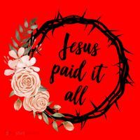 Jesus Paid It All Floral Crown Christian Santa Hat thumb 1