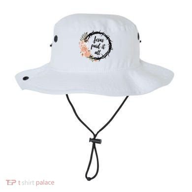 Jesus Paid It All Floral Crown Christian Bucket Hat