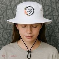 Jesus Paid It All Floral Crown Christian Bucket Hat thumb 3