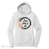 Jesus Paid It All Floral Crown Christian Women's Hoodie thumb 0