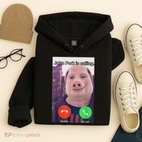 John Pork Is Calling Funny Answer Call Phone Hoodie thumb 4