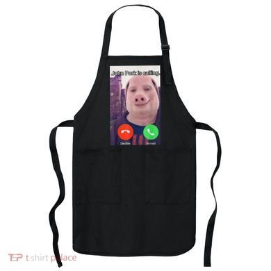 John Pork Is Calling Funny Answer Call Phone Apron
