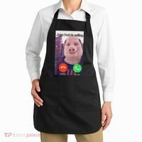John Pork Is Calling Funny Answer Call Phone Apron thumb 2