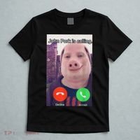 John Pork Is Calling Funny Answer Call Phone T-Shirt thumb 5