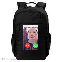 John Pork Is Calling Funny Answer Call Phone Backpack thumb 0