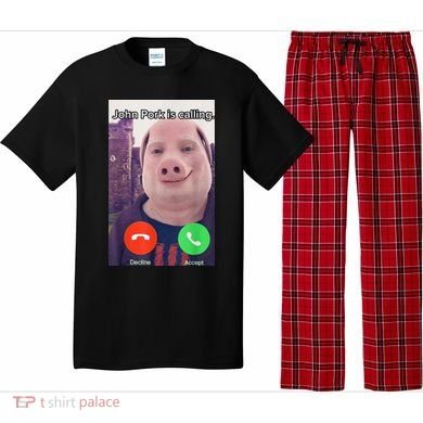 John Pork Is Calling Funny Answer Call Phone Pajama Set