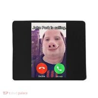 John Pork Is Calling Funny Answer Call Phone Mousepad thumb 0