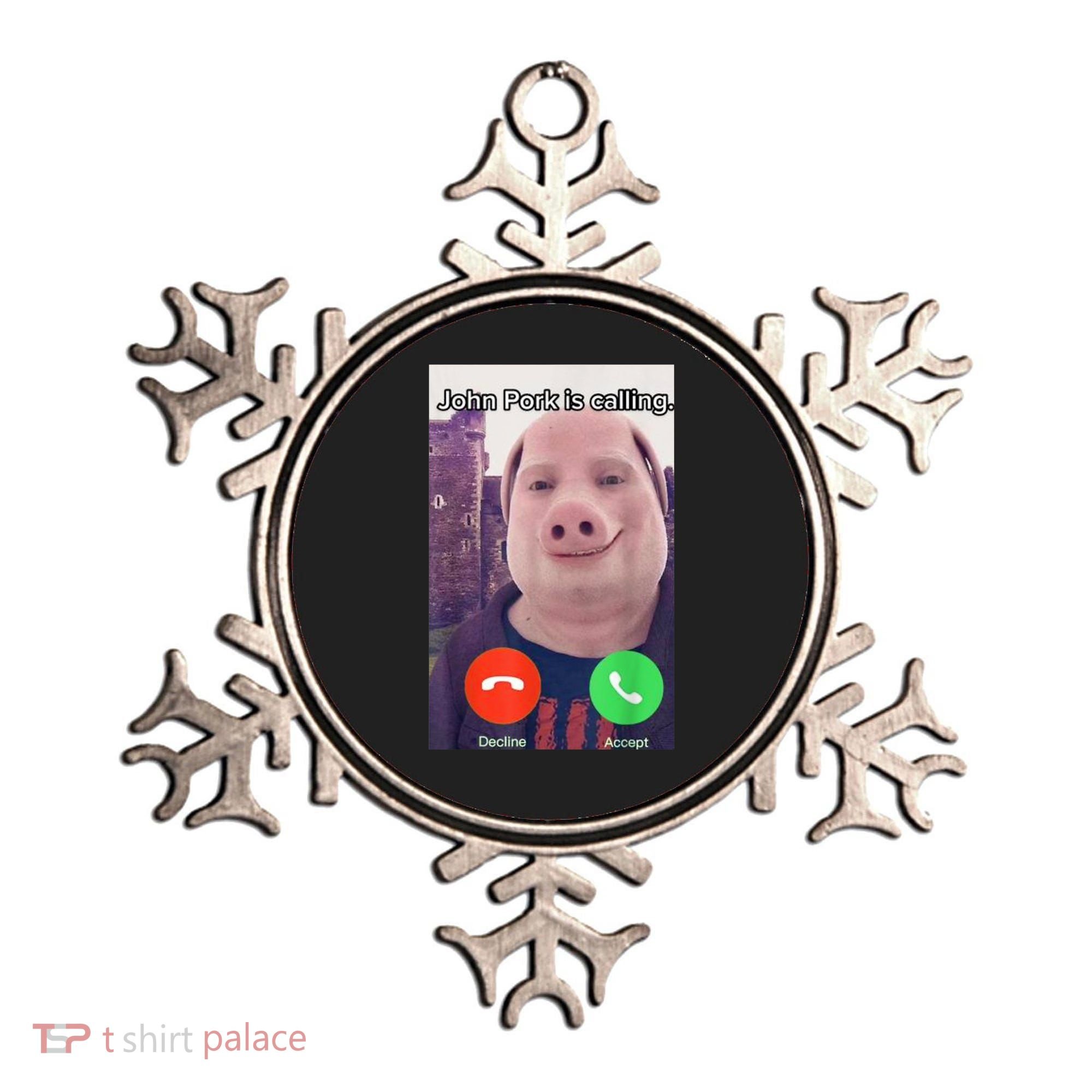 John Pork Is Calling Funny Answer Call Phone Ornament