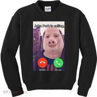 John Pork Is Calling Funny Answer Call Phone Kids Sweatshirt thumb 0