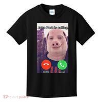 John Pork Is Calling Funny Answer Call Phone Kids T-Shirt thumb 0