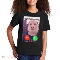 John Pork Is Calling Funny Answer Call Phone Kids T-Shirt thumb 2