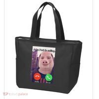 John Pork Is Calling Funny Answer Call Phone Tote Bag thumb 3