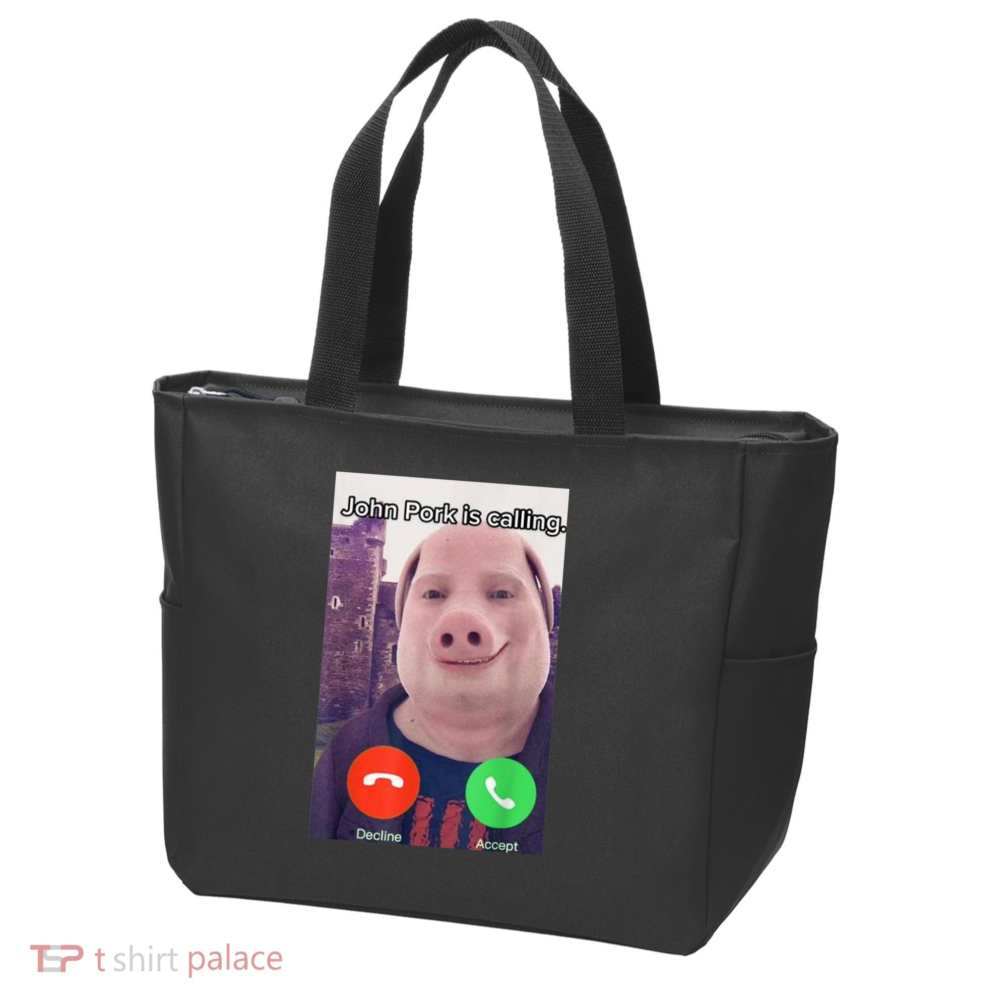 John Pork Is Calling Funny Answer Call Phone Tote Bag