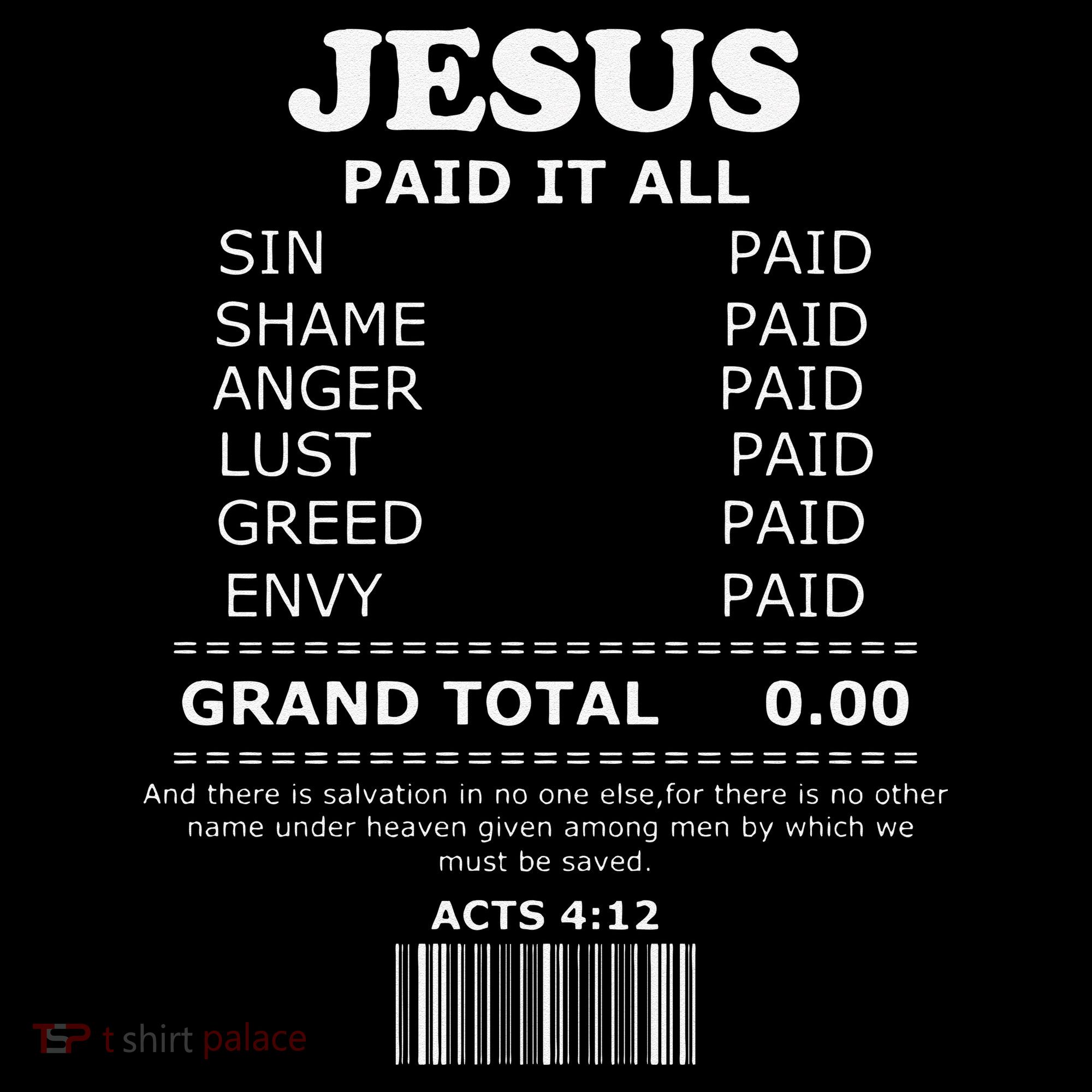 Jesus Paid It All Receipt Bucket Hat