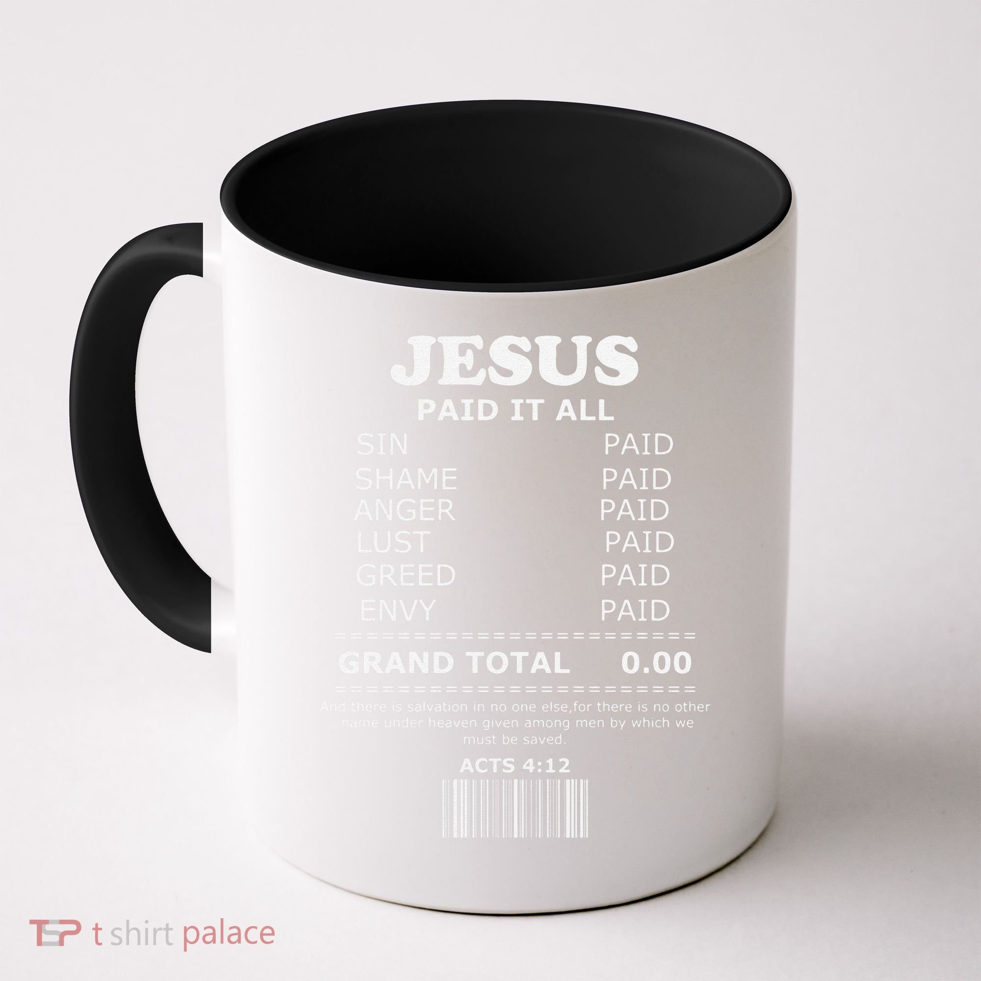 Jesus Paid It All Receipt Coffee Mug