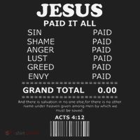 Jesus Paid It All Receipt Hat thumb 2