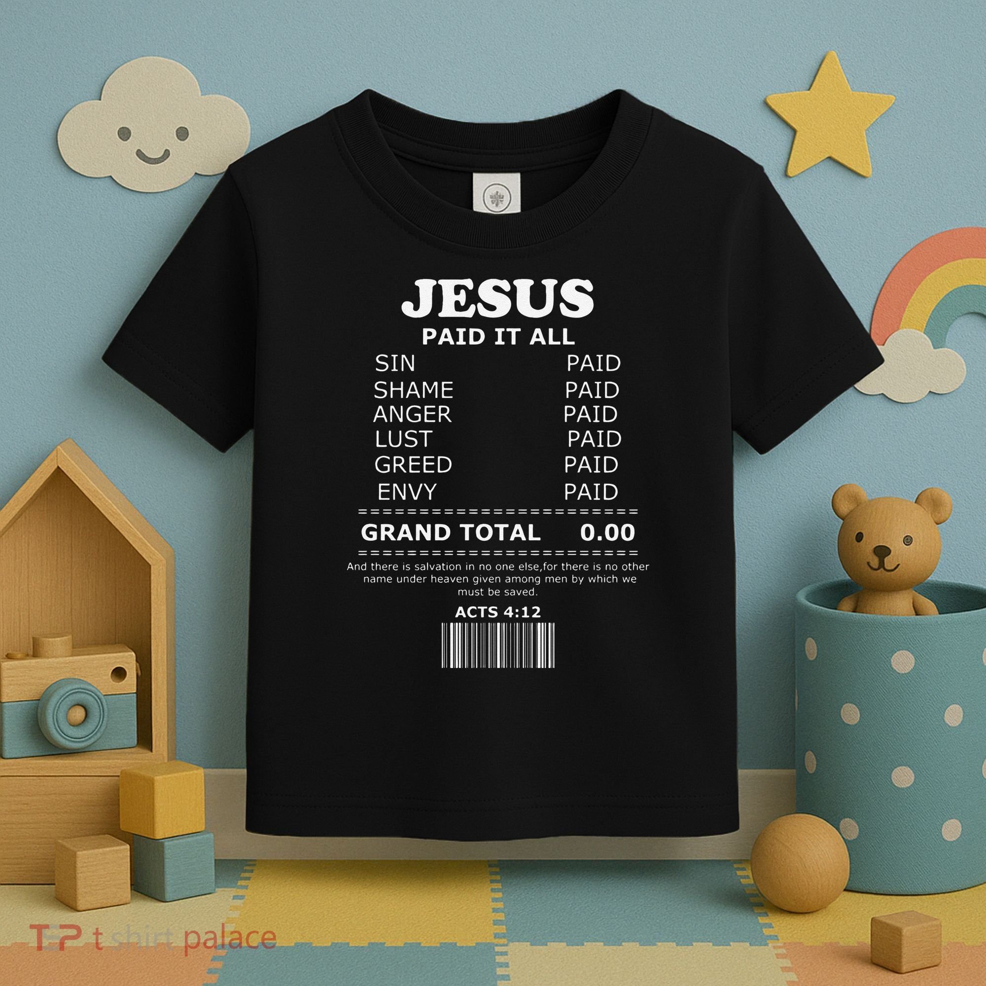 Jesus Paid It All Receipt Toddler T-Shirt