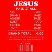 Jesus Paid It All Receipt Santa Hat thumb 1