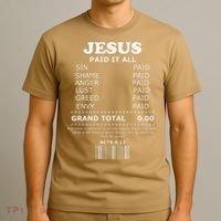 Jesus Paid It All Receipt T-Shirt thumb 3