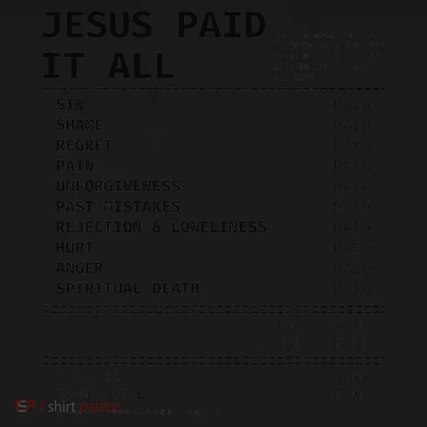 Jesus Paid It All Kids Long Sleeve Shirt