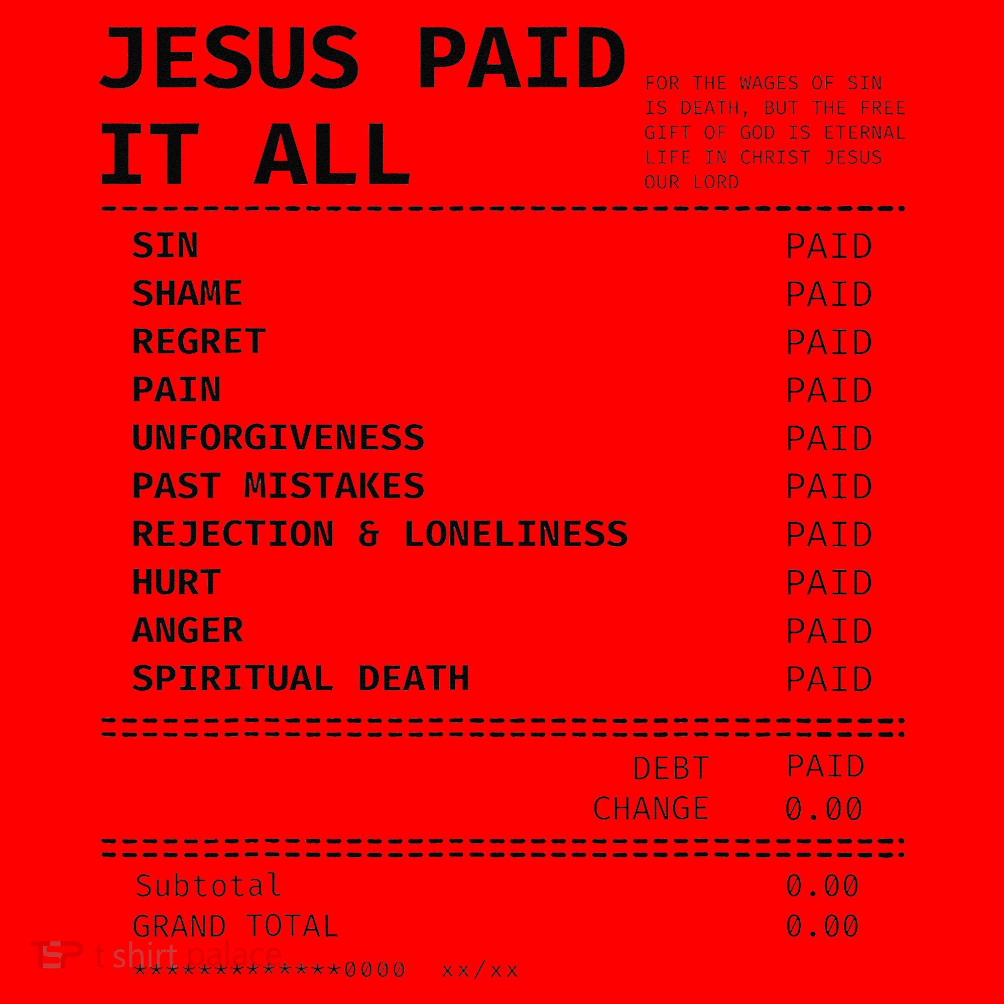 Jesus Paid It All Santa Hat