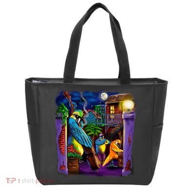 Jazz Parrots Tote Bag