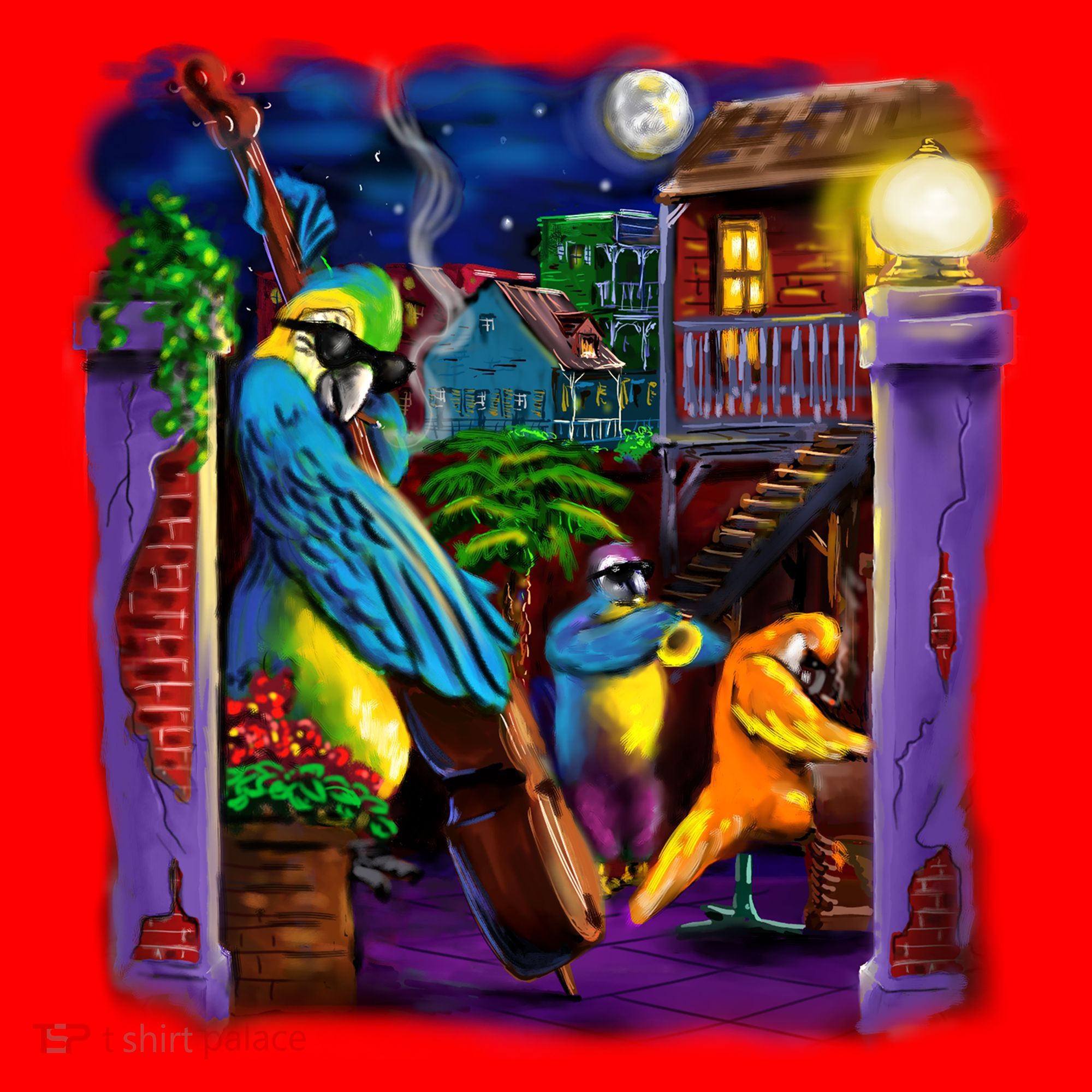 Jazz Parrots Santa Hat