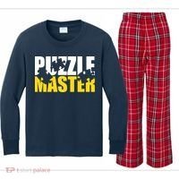 Jigsaw Puzzle Master Kids Long Sleeve Plaid Pajama Set thumb 0