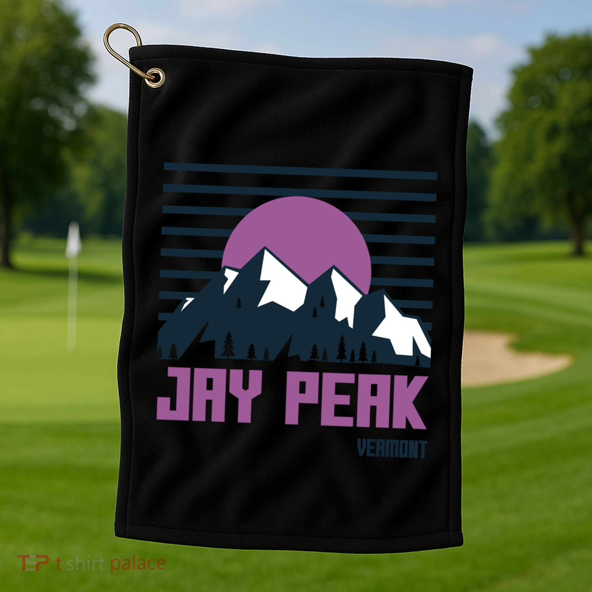 Jay Peak Mountains Vermont Hiking Outdoors Cool Gift Golf Towel
