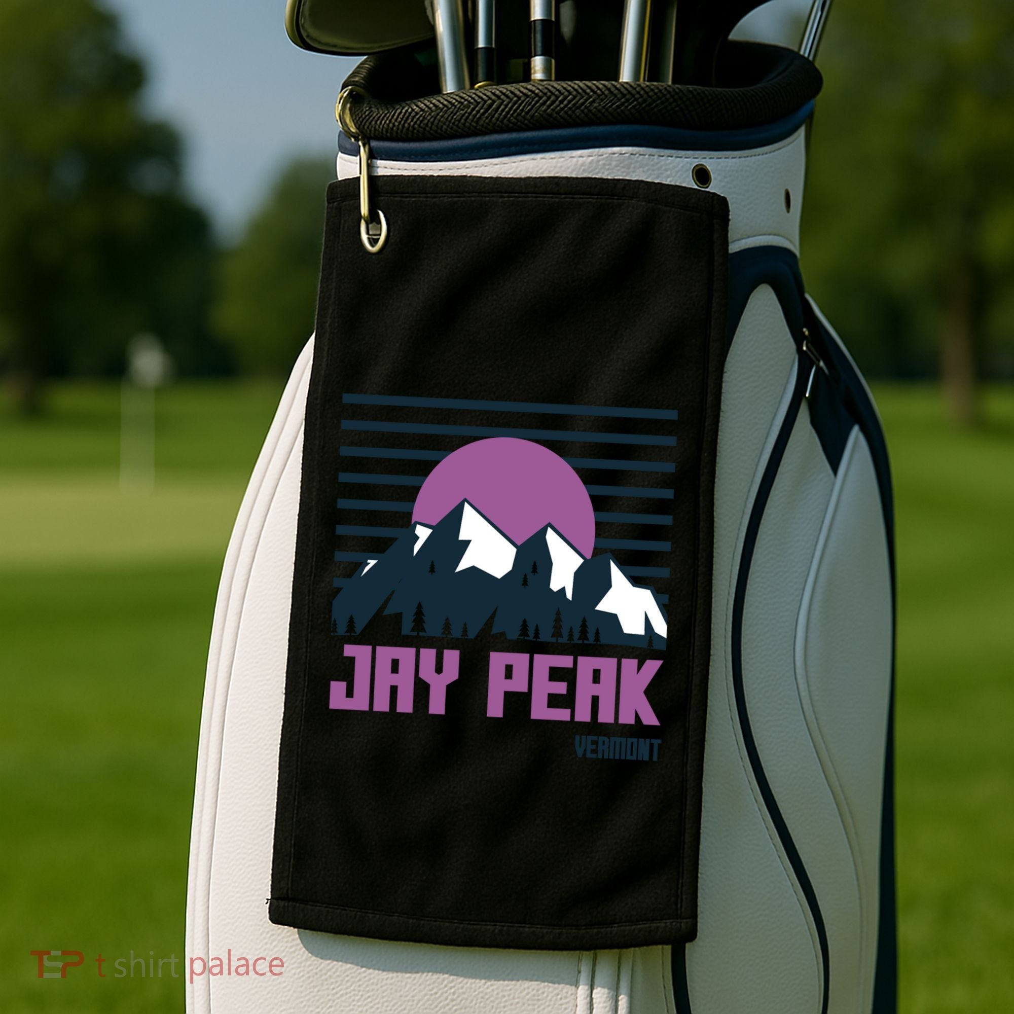 Jay Peak Mountains Vermont Hiking Outdoors Cool Gift Golf Towel