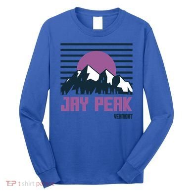 Jay Peak Mountains Vermont Hiking Outdoors Cool Gift Long Sleeve Shirt
