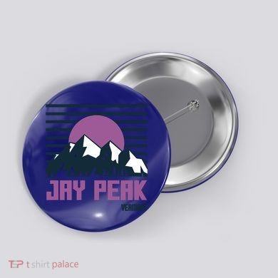 Jay Peak Mountains Vermont Hiking Outdoors Cool Gift Button