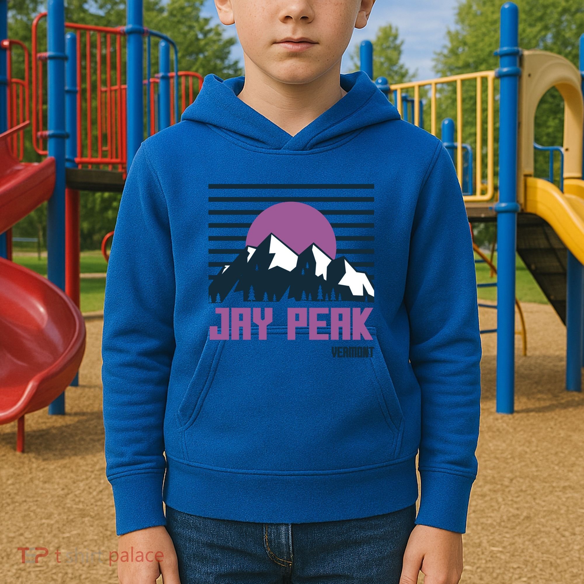 Jay Peak Mountains Vermont Hiking Outdoors Cool Gift Kids Hoodie