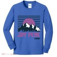 Jay Peak Mountains Vermont Hiking Outdoors Cool Gift Kids Long Sleeve Shirt thumb 0