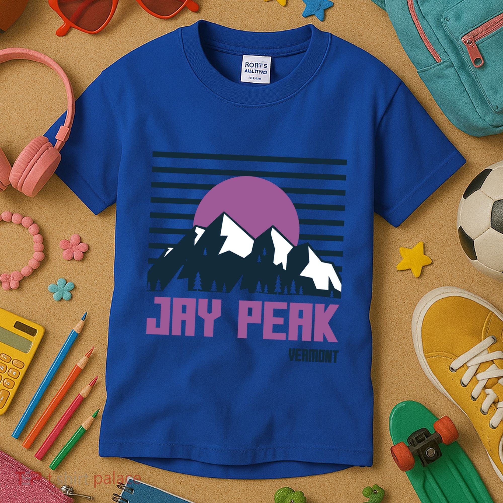 Jay Peak Mountains Vermont Hiking Outdoors Cool Gift Kids T-Shirt