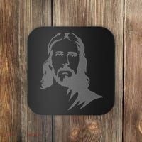 Jesus Portrait Outline Coaster thumb 0