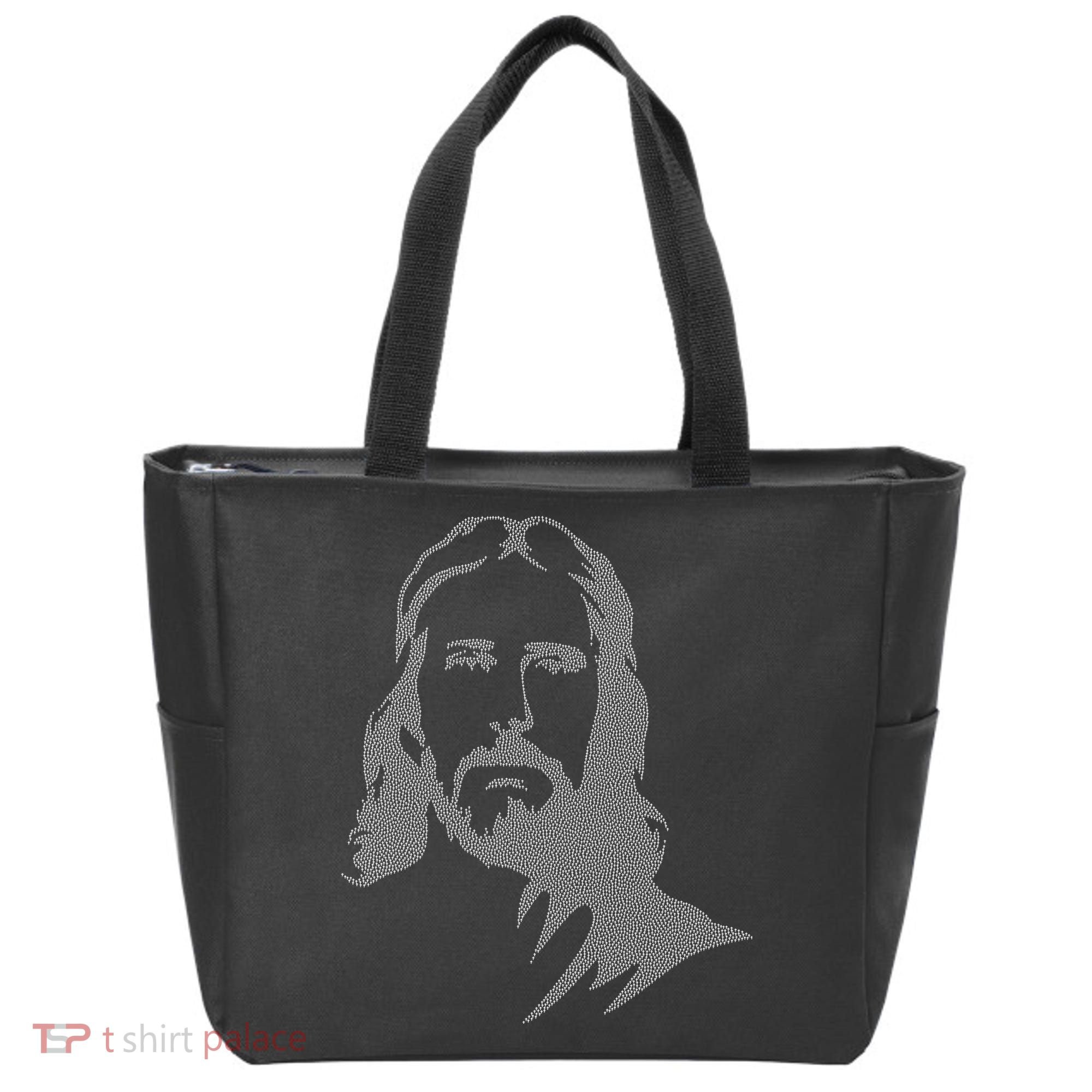 Jesus Portrait Outline Tote Bag