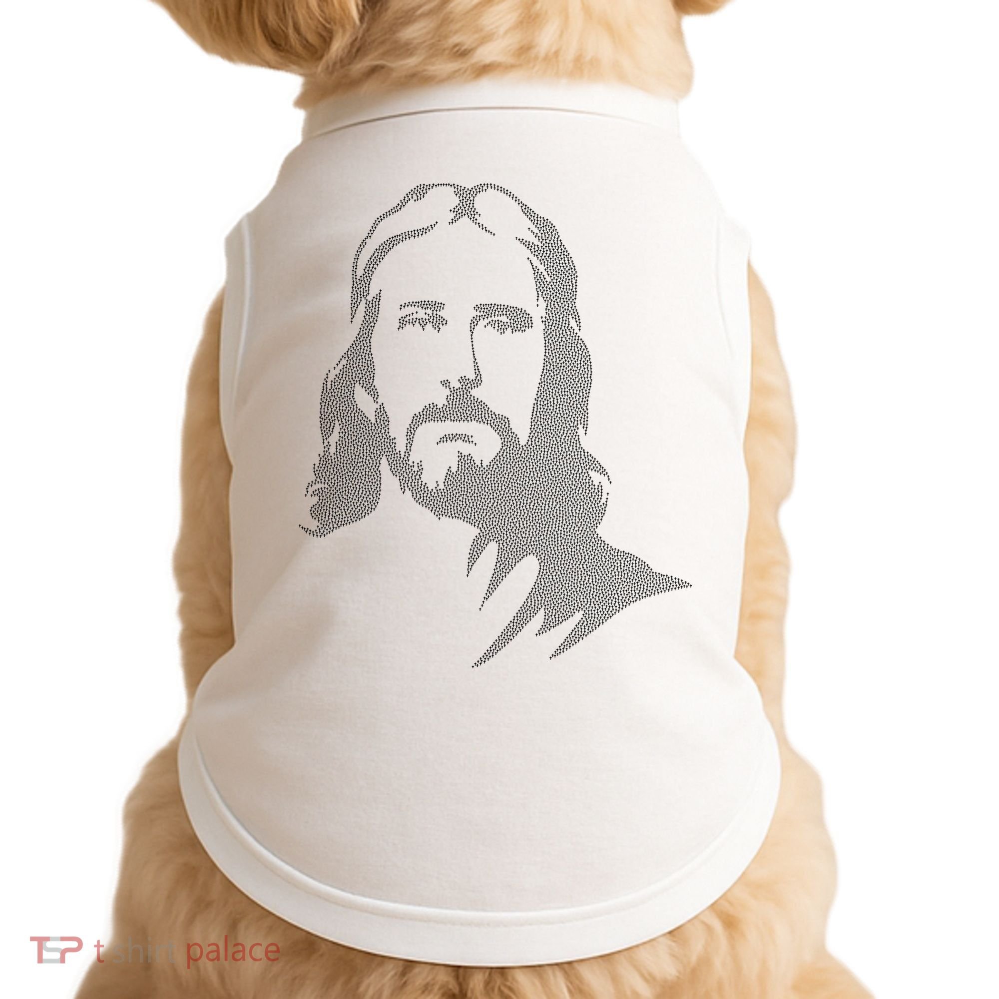Jesus Portrait Outline Doggie Tank