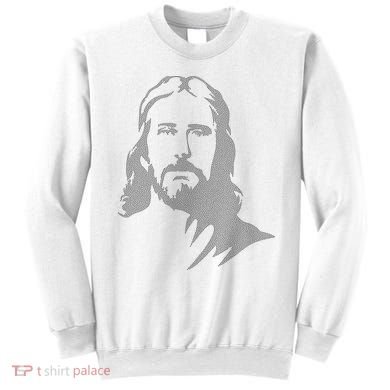 Jesus Portrait Outline Sweatshirt